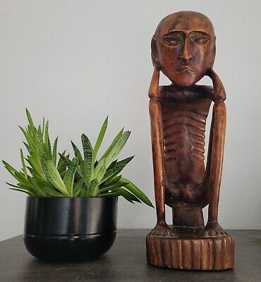 Amaizing Detailed Bulul! Old Wood Figure of a Male Rice