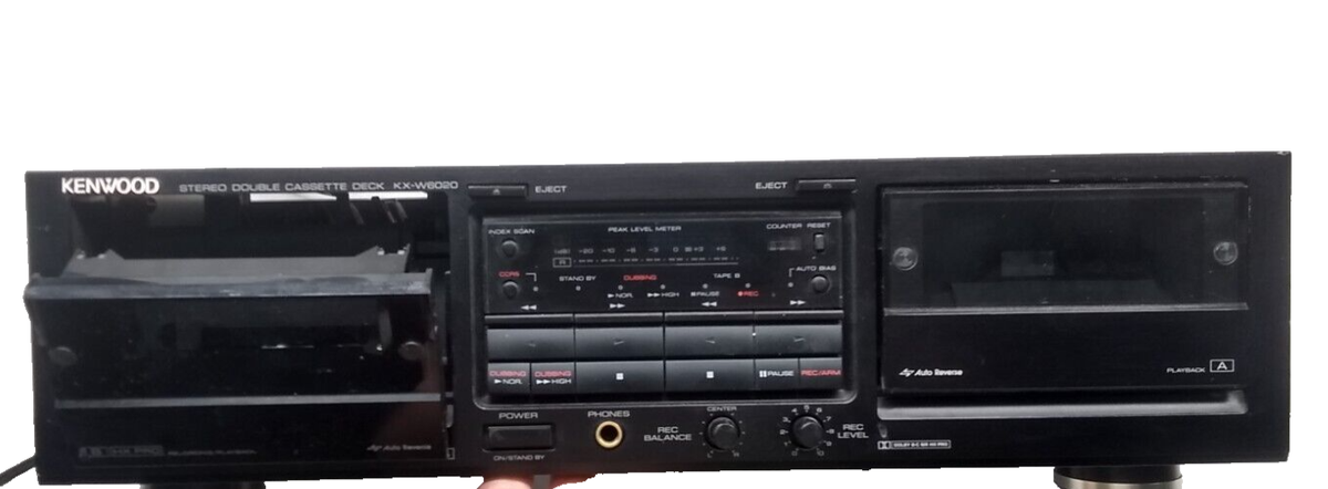 Kenwood KX-W6020 Double Stereo Cassette Deck For Parts Repair Not