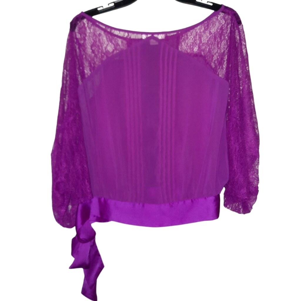 Double Zero Purple Blouse Size Small - image 3