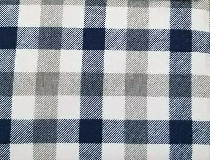 Juego de sábanas dobles Circo Plaid azul, gris, blanco 3 piezas nuevo en paquete Foto 4 de 4