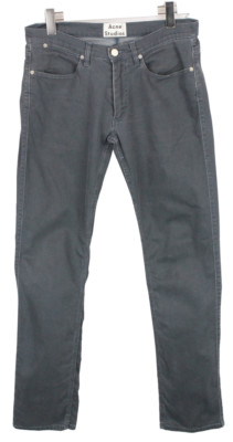 Acne Studios Max Darko Herrenjeans W31/L32 Straight Fit Reißverschluss Fly Fade
