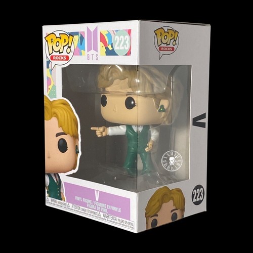 Funko Pop + Protector! Rocks #223 BTS V *Mint-In-Stock* - Picture 2 of 12