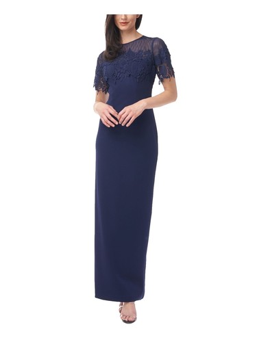 js collection mermaid dress JS Collections Women's Kennedy Draped Sequin Embellished Mermaid Gown size 8