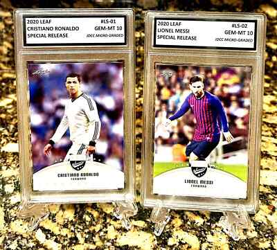 23 Card Lot CRISTIANO RONALDO & LIONEL MESSI LEAF GRADED GEM-MT 10 | eBay 23 Card Lot CRISTIANO RONALDO & LIONEL MESSI LEAF GRADED GEM-MT 10 | eBay