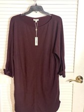 Max Studio Dress Burgundy Maroon Soft Knit Size Small Women NWT