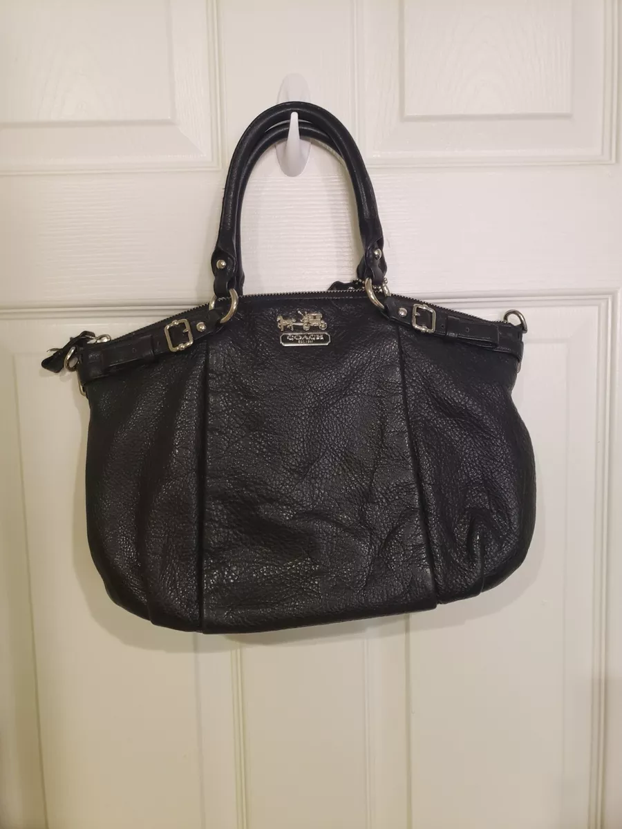 Coach Black Leather Purse Handbag F1120 18609 Madison Sophia eBay