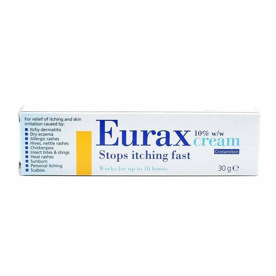 Eurax Cream for Itching, Eczema, Bites/Stings, Rash, Sunburn & Chickenpox, 30g