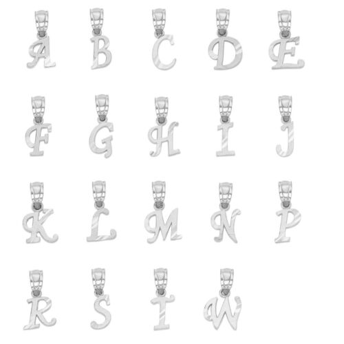 Solid 14k White Gold Initial Pendant - Personalized Name Jewelry - Picture 2 of 6