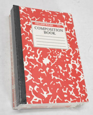 Lot of 10 Red Color Thin Composition Book College Ruled 7/20" 30 Sheets