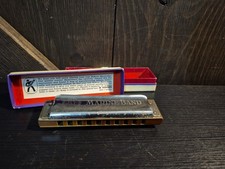 Vintage M. Hohner Marine Band Harmonica Key of E No. 1896 Made in Germany w/ Box
