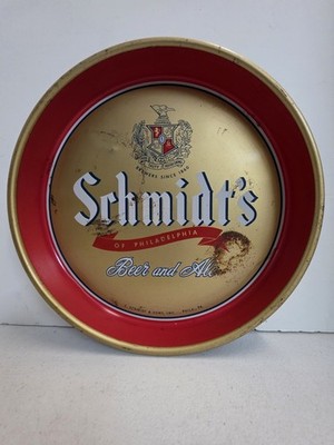 Vintage SCHMIDTS of PHILADELPHIA Beer and Ale Serving Tray 13'' C. Schmidt & Sons