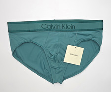 Calvin Klein Tonal Logo Hip Brief Underwear, Size M Lively Teal Green NWT