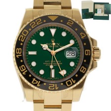 Rolex New GMT-Master II 116718LN 40mm Gold Green 2020 B/Paper/5YrWarranty #RL161