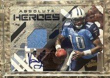 Camiseta deportiva Absolute Memorabilia Vince Young 2009 usada reliquia automática #7/10 Titanes