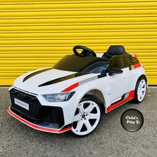 Kids 12V Audi RS6 Avant GT Ride On Car WHITE w/ Remote EVA Wheels Leather Seat
