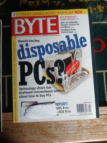 VINTAGE BYTE Magazine February 1998