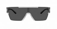 Burberry BE 4291 421387 Transparent Matte Grey Plastic Sunglasses Grey Lens