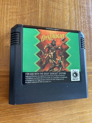 Onslaught Sega Genesis Rare! Authentic Free Shipping!!