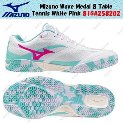 Mizuno Wave Medal 8 Table Tennis White Pink 81GA258202 Men's Size