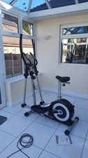 cross trainer 2 in 1 exercise bike Roger Black Fitness, black and silver