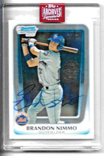 BRANDON NIMMO 2011 BOWMAN CHROME AUTO # 03/21 RC RARE 2019 TOPPS ARCHIVE RANGERS