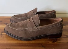 Men's Johnston & Murphy Warner Penny Loafer, 20-3888  Brown Nubuck Shoes SZ 9 M
