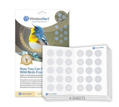 Performance Series Modern Dots Anti-Collision Decal 4 Pack - UV-Reflective Wi...