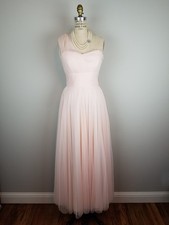 Watters & Watters Gorgeous Blush One Shoulder Tulle Formal Gown Ladies Size 10