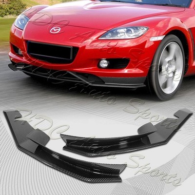 For 2004-2008 Mazda RX8 MS-Style Carbon Look Front Bumper Lip