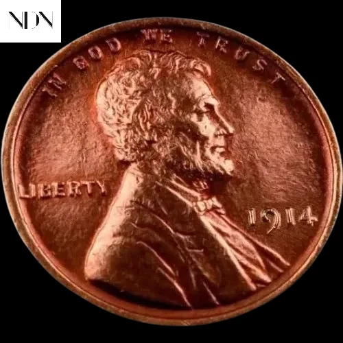 1914 Lincoln Wheat Penny Cent - Gem BU Red