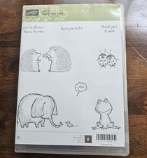 Stampin Up Rubber Stamp Set LOVE YOU LOTS, Hostess Gift 141801 set of 8