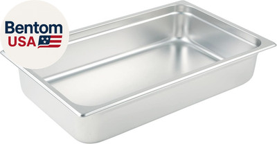 Anti-Jamming Steam Pan, Full-Size X 4-Inch,Stainless Steel,Medium
