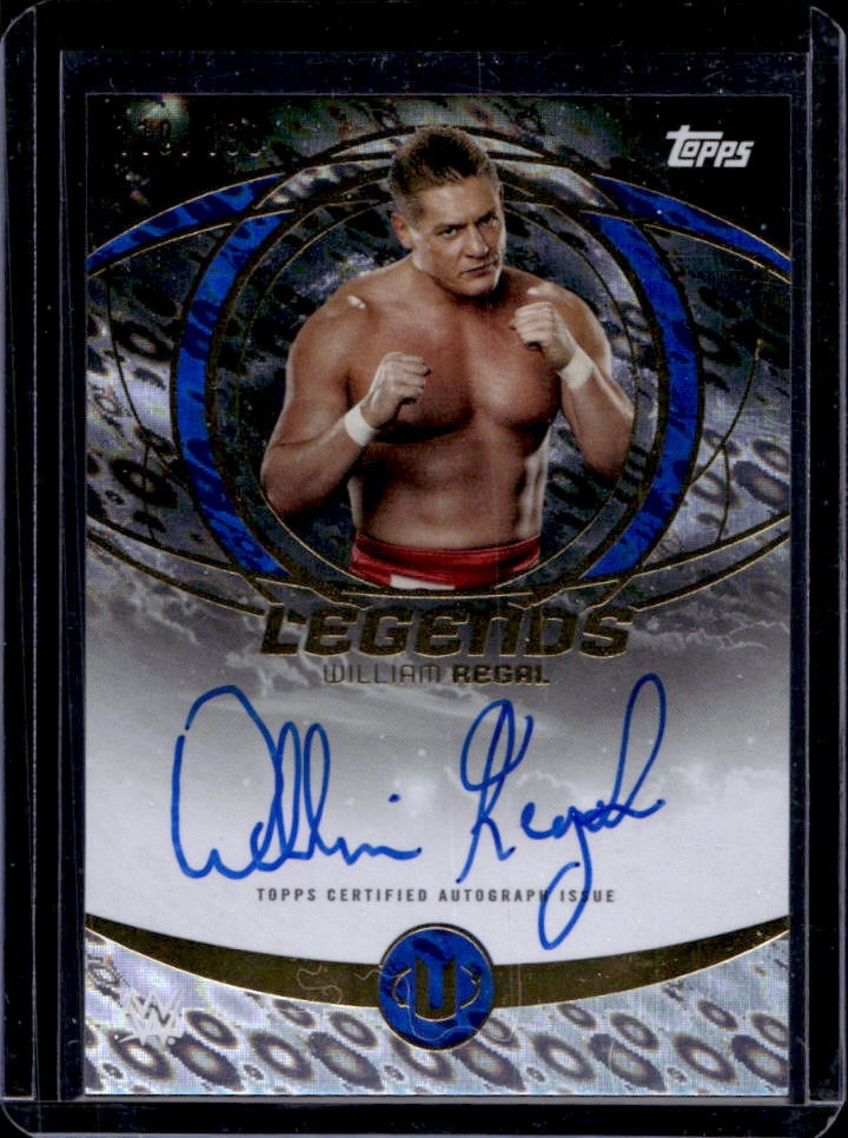 2025 Topps Universe WWE William Regal Legends Auto Autograph Blue Pulse #/199