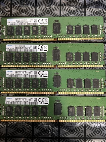 64GB Samsung M393A2K40BB1-CRC4Q (4x16GB) 1Rx4 PC4-2400T DDR4 Server ECC RAM - Picture 1 of 2