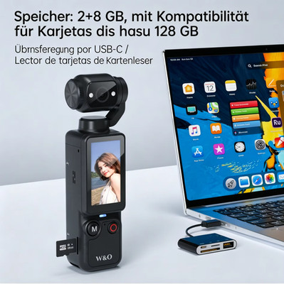 4K HD Action Mini-Kamera 180° Drehbare Vlog-Videokamera Sport-DV Fahrrad-Handkam