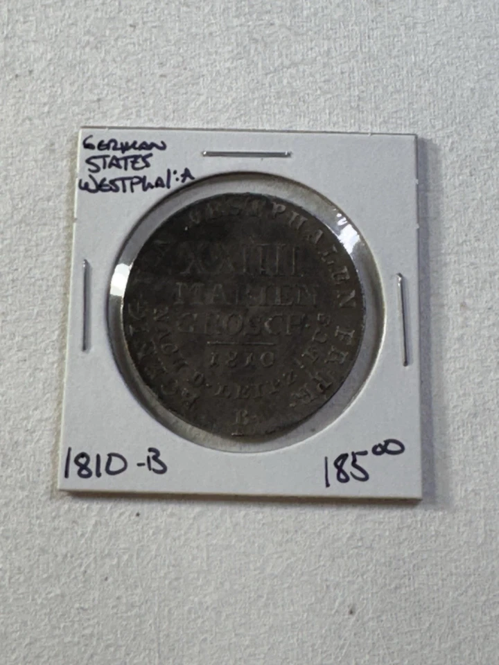 1810 German States Westphalia 24 Marien Groschen Silver Coin - Image 4 of 4