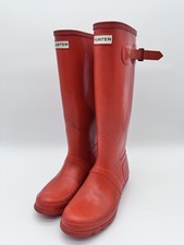 Hunter Women's Tall Red Wellies Wellington Boots UK Size 5 EU38