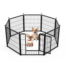 Dog Playpen Indoor, Puppy Playpen Indoor for Yard, Camping, 24" Height 8 Pane...