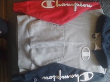 Champion Sweat Suit Red White and Blue Size Medium Hoodie and Large Joggers Set