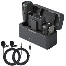 DJI Mic 2 TX  1 RX  Charging Case , Wireless Lavalier Microphone, 820 ft. Ran
