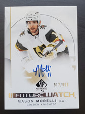 2024-25 SP Authentic Mason Morelli Future Watch Auto RC #119 Golden Knights
