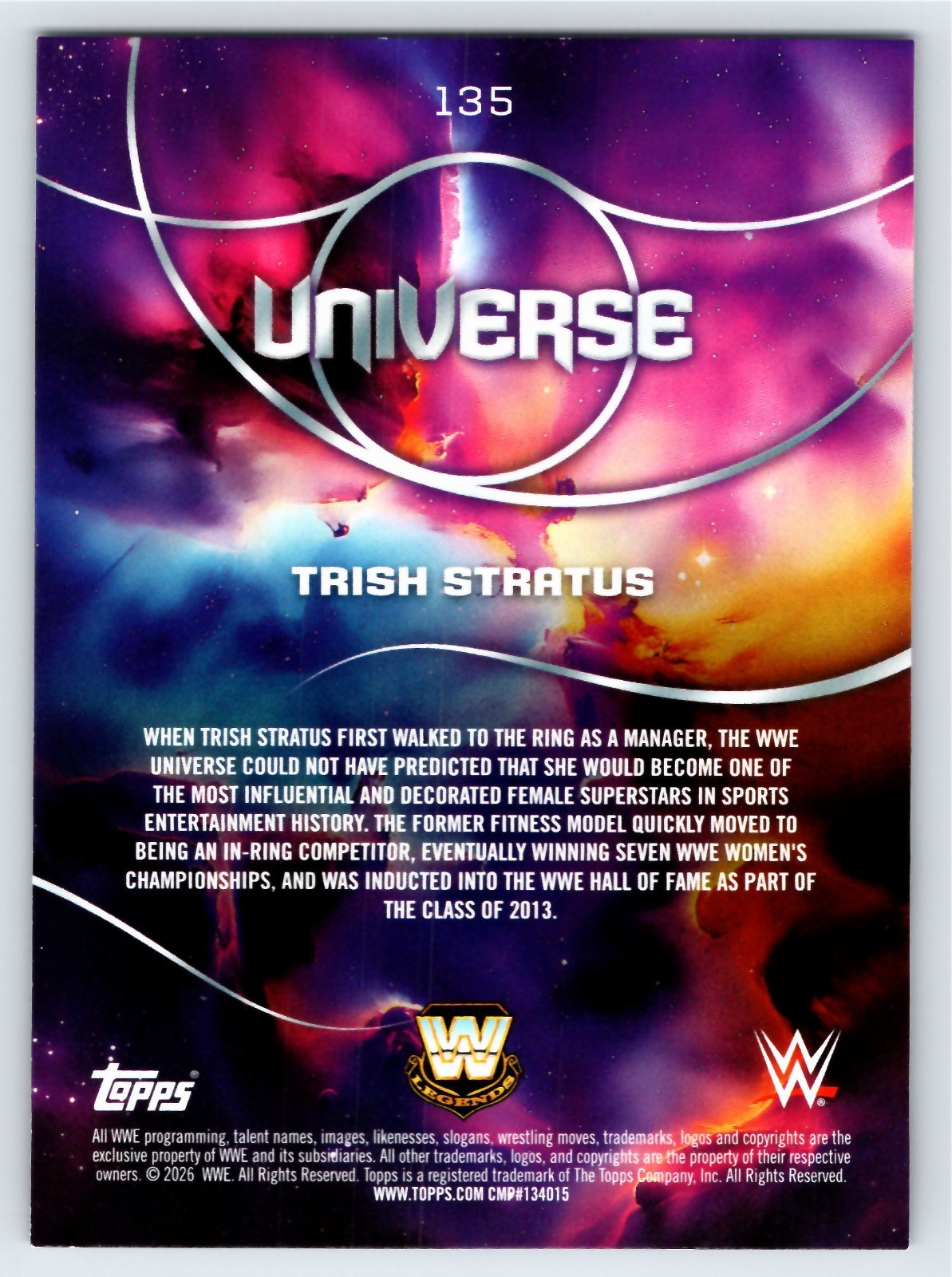 2026 Topps Universe WWE Trish Stratus #135 view 2