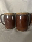Hull Ovenproof USA Marked Brown Drip Glaze Large Mug 5" Tall 60's Vintage