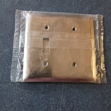 Pass  Seymour SS114 2-Gang Toggle Switch/Blank Cover  Wall Plate Stainless Steel