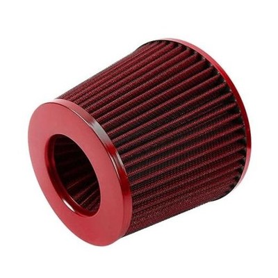 3'' Inlet High Flow Clamp-On Cold Air Intake Filter Cleaner 76mm Cone Red