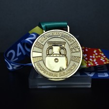 Fußball-EM Sieger Medaille mit Band - Replik der Europameisterschaft Medaille