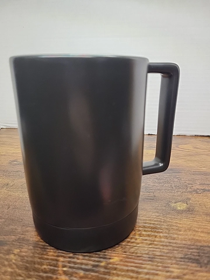 Starbucks Black Ceramic Rubber Bottom Travel Mug w/Lid/2018/14oz/Stylish  - Image 3 of 4