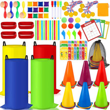 Potato Sack Race Bags with Cones, Carnival Games for Kids Family  Ring Toss, Be