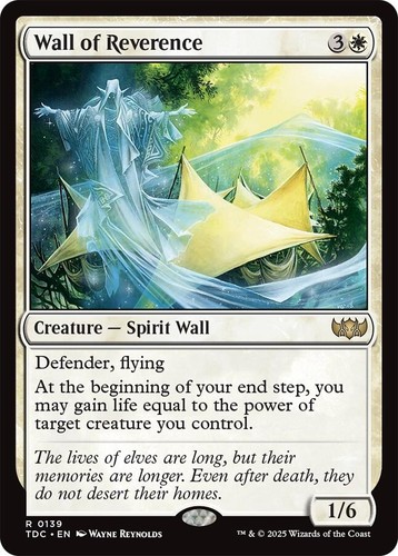 Wall of Reverence [Tarkir: Dragonstorm Commander] Near Mint