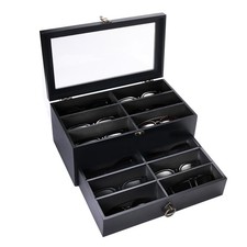 Wooden Sunglasses Storage Organizer, 12 Slots Sunglasses Organizer Case for M